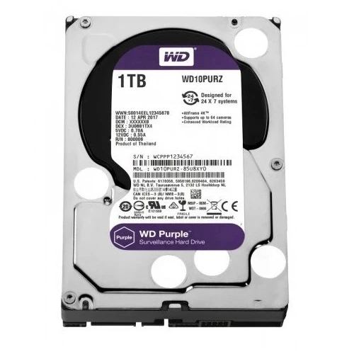 TEKNOTEG - 1TB WD Purple SATA 6Gb/s 64MB DV 7x24 WD10PURZ