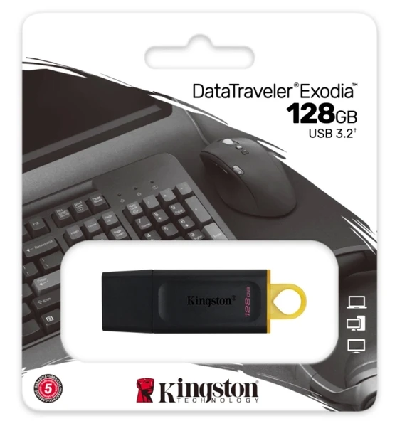 TEKNOTEG - 128GB USB3.2 Gen1 DTX/128GB Exodia KINGSTON