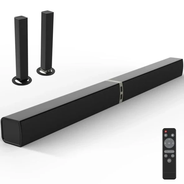 Cowin TV Bluetooth ARC/Optical/AUX Bağlantılı Soundbar Siyah