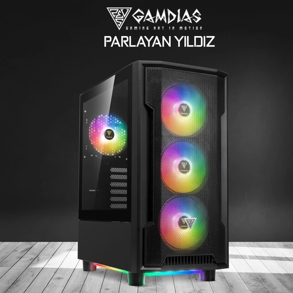 Parlayan Yıldız, Ryzen 5 8400f, 32gb Ddr5 Ram, 1tb Nvme Ssd, 8gb Gddr5 Rx580 Ekran Kartı, 750w Kasa, Free Dos Gamıng Tav