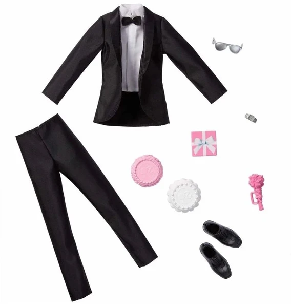 Barbie Moda Paketi Gelin Kıyafeti ile Ken Bebek