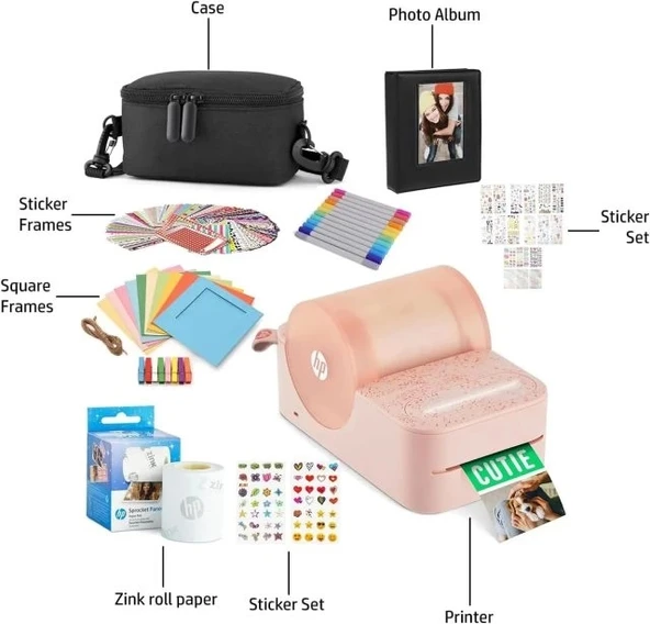 HP Sprocket Panorama Instant Taşınabilir Etiket ve Fotoğraf Yazıcısı Hediye Paketi - 9