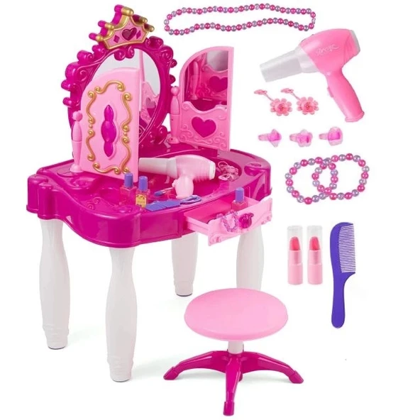 PREXTEX Çocuk Makyaj Masası Kids Makeup Kit