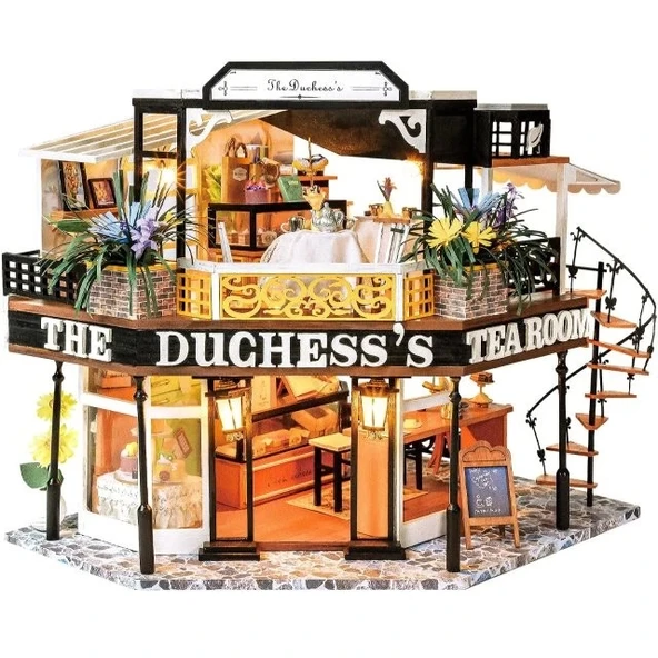CUTEBEE DIY Ahşap Dollhouse ve Minyatür Mobilya