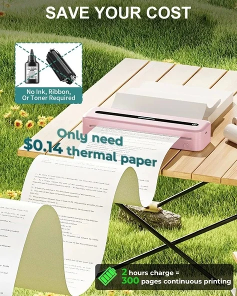 COLORWING M832 Seyahat için Kablosuz Taşınabilir Yazıcılar - 6