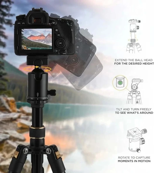 KODAK Profesyonel 2'si 1 Arada Alüminyum Kamera Standı - 3