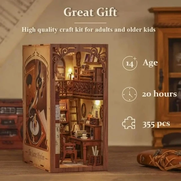 CUTEBEE Toz Kapaklı DIY Kitap Köşesi Seti - Su Dongpo'nun Hayatı - 3