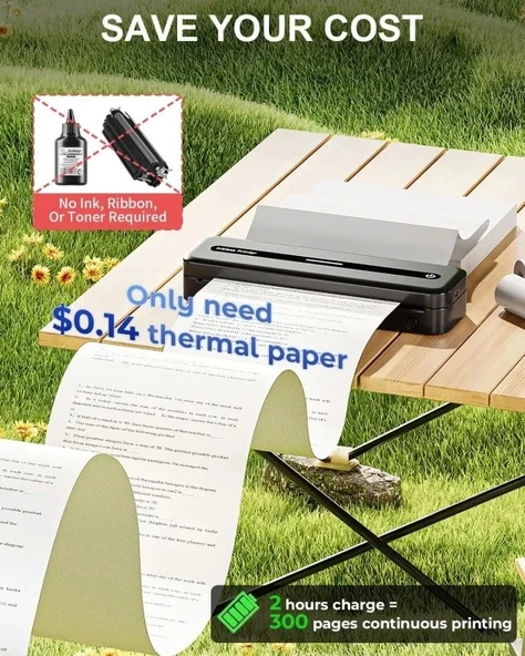 COLORWING M832 Seyahat için Kablosuz Taşınabilir Yazıcılar - 6