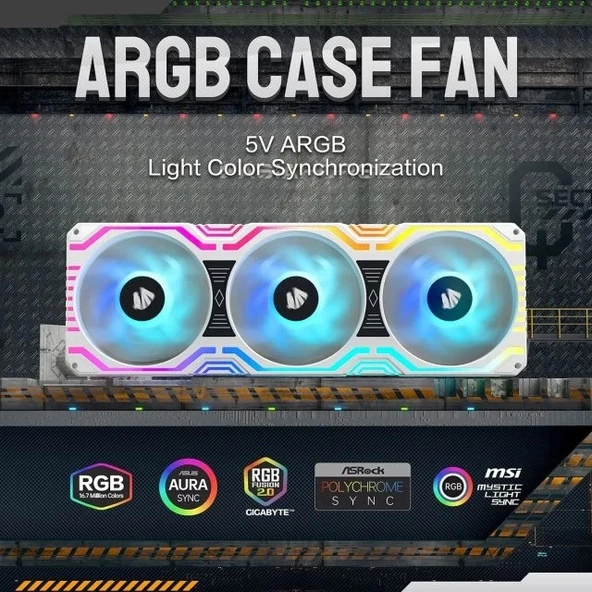 Asiahorse Matrix-Siyah 56 Adreslenebilir RGB LED 360 mm Fan - 2