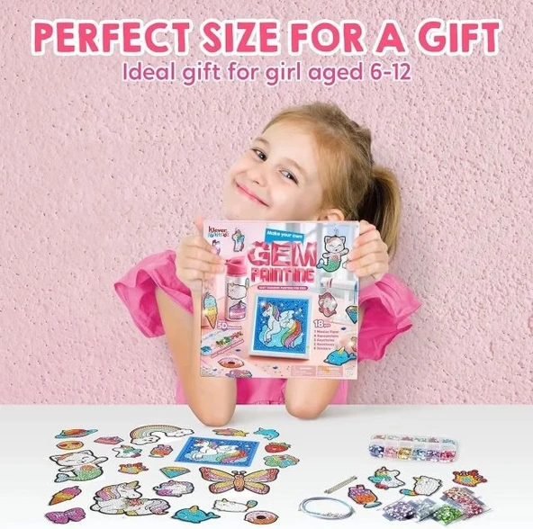 Gem Art Big 5D Gem ile Çocuklar Elmas Boyama Kiti - 8
