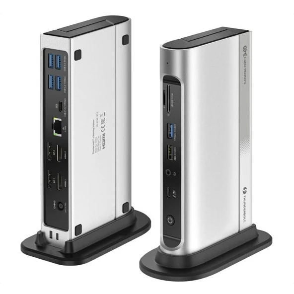 Cable Matters Dörtlü 4K Videolu 16'sı 1 arada 40 Gbps Thunderbolt Bağlantı İstasyonu