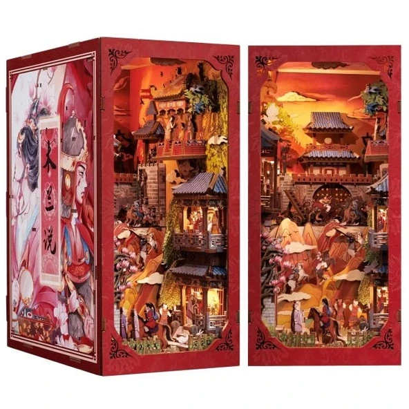 CUTEBEE DIY Dollhouse Kitaplık Aksesuarı The Legend of Mulan