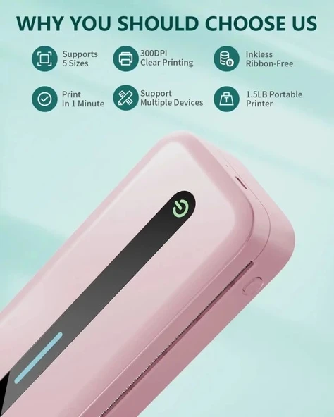 COLORWING M832 Seyahat için Kablosuz Taşınabilir Yazıcılar - 3
