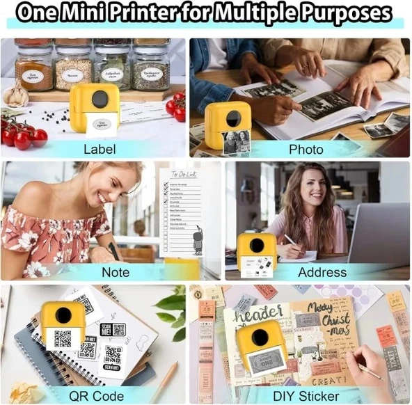 HuiJuKeJi Mini Etiket Yazıcısı - 6