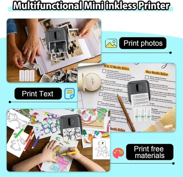 HuiJuKeJi Mini Etiket Yazıcısı - 5