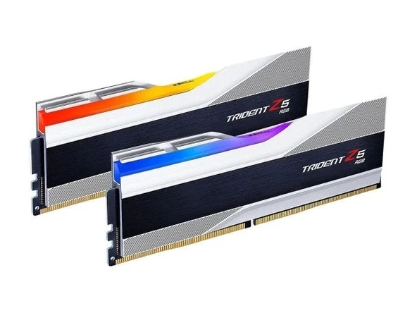 G.SKILL Trident Z5 RGB Serisi (Intel XMP 3.0) DDR5 RAM 32GB (2x16GB) 6400MT/s Metallic Silver