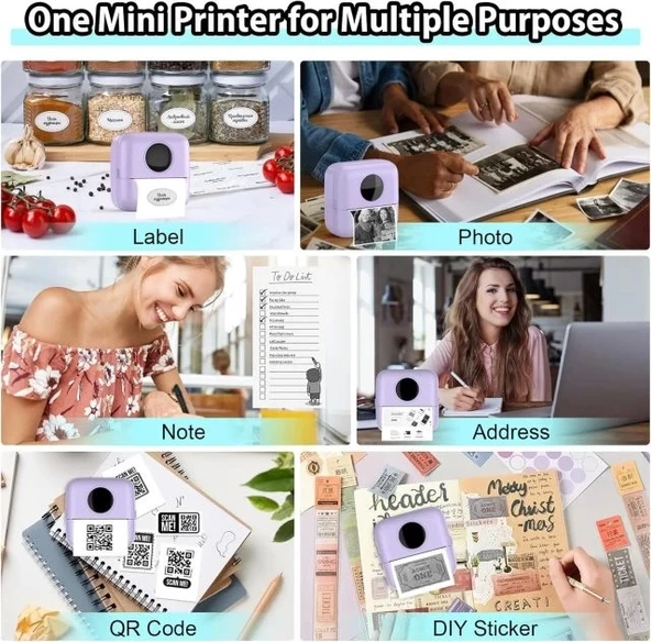 HuiJuKeJi Mini Etiket Yazıcısı - 5