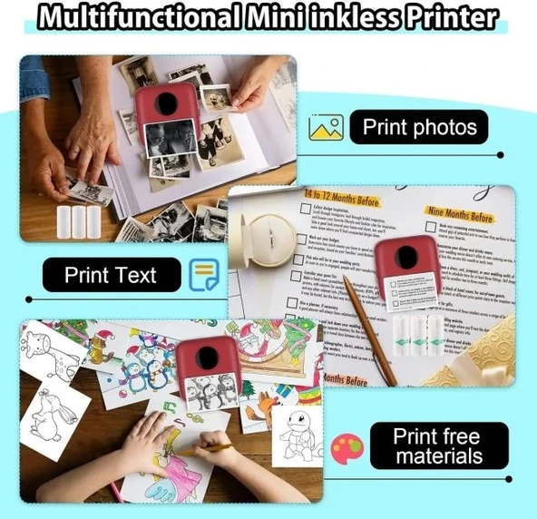 HuiJuKeJi Mini Etiket Yazıcısı - 7