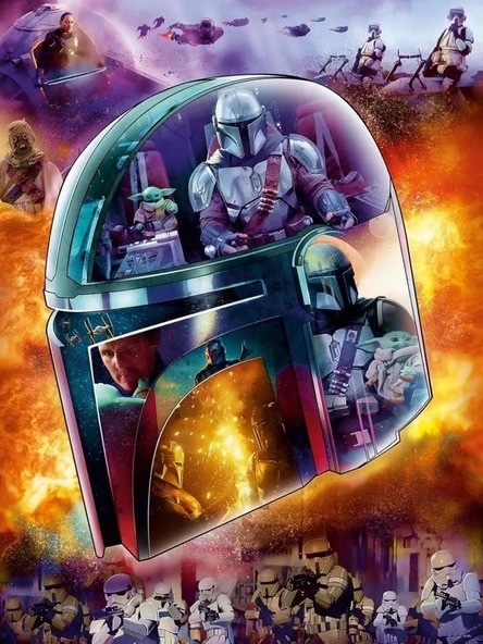 Ravensburger Star Wars The Mandalorian: Helmet 770 Parça Puzzle