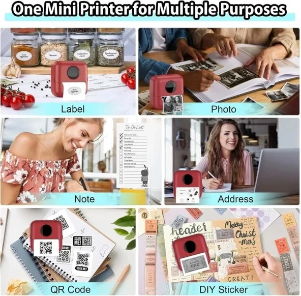 HuiJuKeJi Mini Etiket Yazıcısı - 6