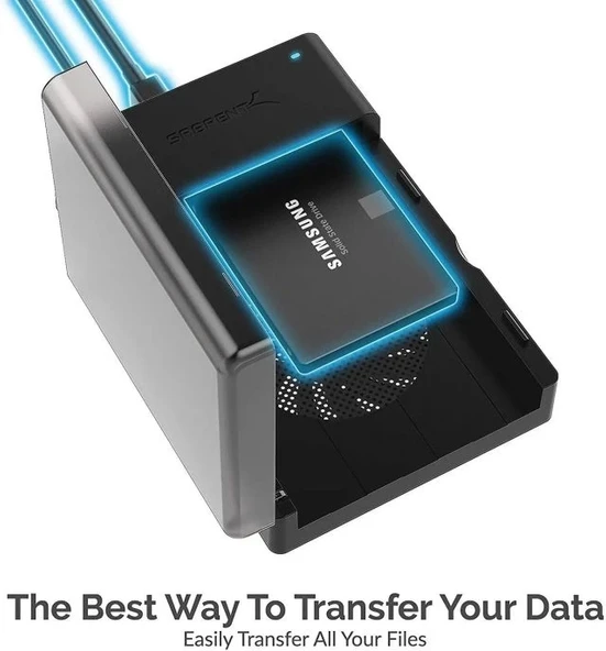 SABRENT USB SATA Harici Sabit Disk Soğutma Fanlı Lay Düz Yerleştirme İstasyonu - 2