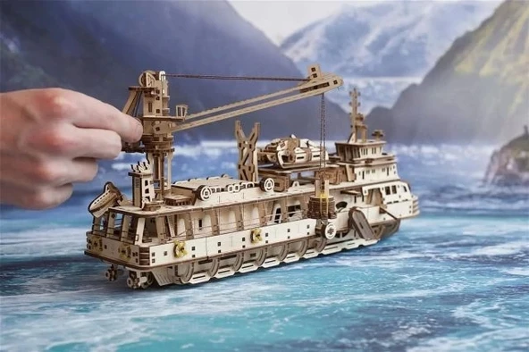 Ugears 3D Puzzle Araştırma Gemisi - 7