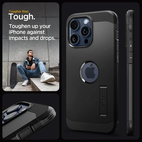 Spigen iphone 15 Pro Max Manyetik Tough Armor MagFit Kılıf - 2
