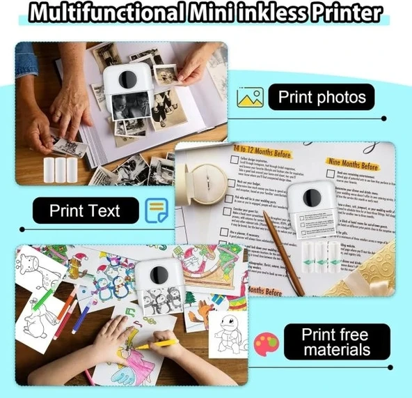 HuiJuKeJi Mini Etiket Yazıcısı - 7