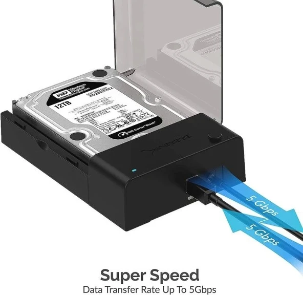 SABRENT USB SATA Harici Sabit Disk Soğutma Fanlı Lay Düz Yerleştirme İstasyonu - 5