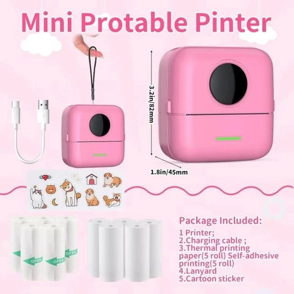 HuiJuKeJi Mini Etiket Yazıcısı - 6