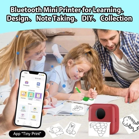 HuiJuKeJi Mini Etiket Yazıcısı - 5