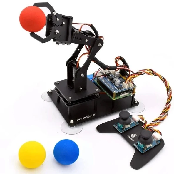 Adeept 5-DOF Robotik Kol Kiti Raspberry ile Uyumlu Siyah