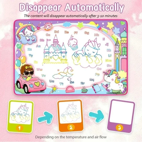 TOYK Kids Renkli Doodle Çizim Matı Okyanus - 5