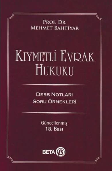 Kıymetli Evrak Hukuku Ders Notları