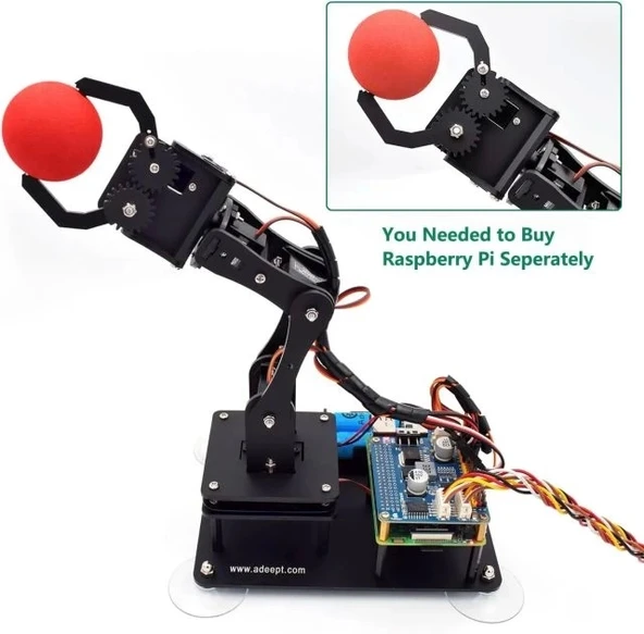 Adeept 5-DOF Robotik Kol Kiti Raspberry ile Uyumlu - 4