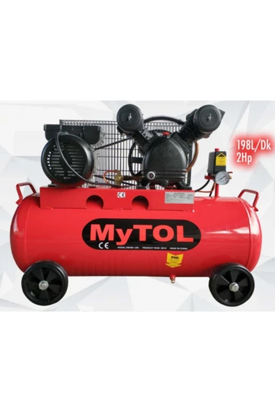 kartalshopping Mytol Kompresör Çift Kafa Yağlı 100 Lt