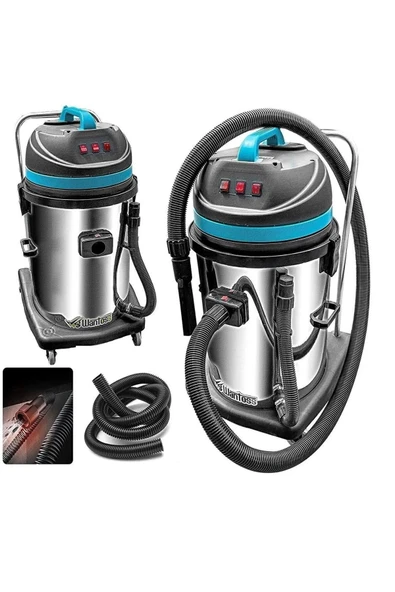 WANTOSS Mazzioni 3 Motorlu Islak Kuru Süpürge Makinası Oto Yıkama Ve Oto Kuaförcülere Özel 4200 Watt