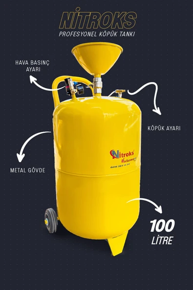 Nitroks Profesyonel Oto Yıkamacılara Özel En Çok Tercih Edilen100lt Model Köpüktankı Püskürtme Tankı 100 - 4