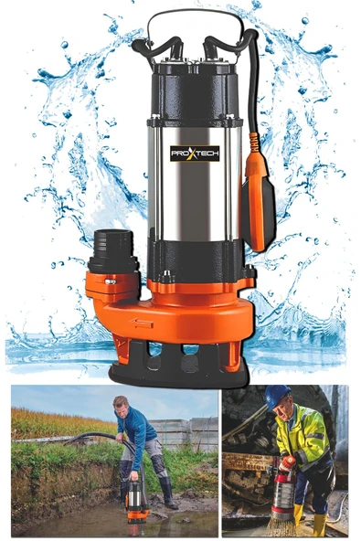 PROXTECH Doma V1500F Drenaj Temiz Foseptik Atık Su Dalgıç Pompası Foseptik Pompa 2 HP