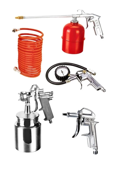 MYTOL 8 Litre Yağsız Sessiz Küçük Hava Kompresörü Ve Havalı Alet Seti - 2