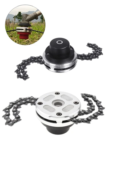 PROXTECH Motorlu Tırpan Universal Metal Başlık | Zincirli Tırpan Aparatı Başlığı Ot Çalı Biçme Seti - 3