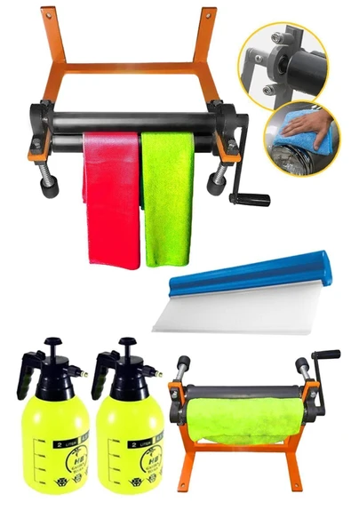 Craftex Oto Yıkamacılar Için Bez Sıkma Merdanesi 2 Adet Ilaçlama Fısfısı Ve Silikon Çekçek