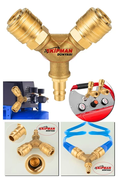 PROXTECH Hava Kompresör'leri İçin 2'lü Hava Dağıtıcısı ve Hava Giriş Rekoru 1-2" Yüksek Kalite - 2
