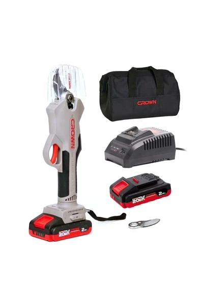 Crown Akülü Dal Budama Makası 20v-2ah Ct29001hx-2 Tb Çift Akülü Şarjlı Dal Budama Makinesi