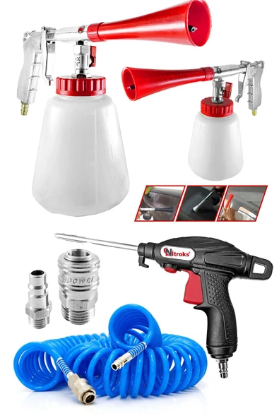 PROXTECH Ras Tornador Detaylı Temizlik Tabancası ve Oto Kuaför Tabanacası Sprel Hortum Tabanca