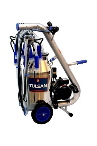 TULSAN Tempo Çift Sağım Kuru Pompa Alüminyum Tek Güğüm 40 L Süt Sağım Makinesi