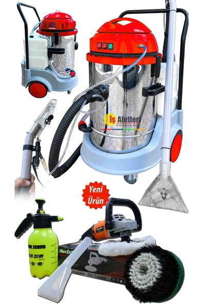PROXTECH Vetta Profesyonel 2+1 Halı ve Koltuk Yıkama Makinası 5 Bar Su Basıncı Koltuk Fırçalama Seti - 3