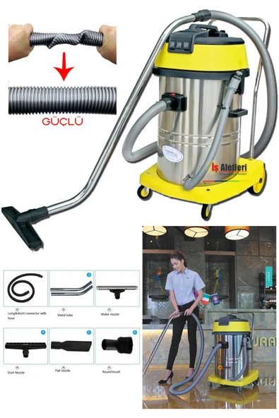 PROXTECH İş-Aletleri Powerwash CH603 - 3 Motorlu Islak Kuru Elektrikli Sanayi Tip Süpürge Makinası