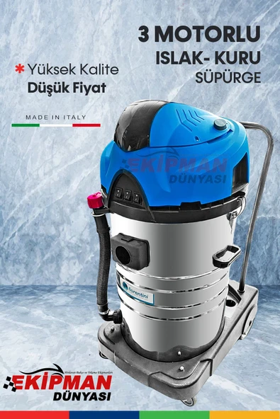 PROXTECH Fiorentini 3 Motor'lu Islak Kuru Süpürge Makinası 4800 Watt Süper Emiş Gücü - 3