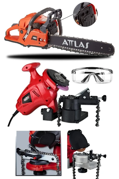 PROXTECH Attlas Bt 5550 Benzinli Ağaç Kesim Motoru 50 cm 55 cc ve Zincir Bileme Makinası - 2
